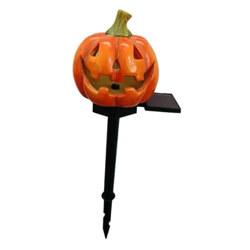 Produktbild: Hohopeti Halloween-Kürbislaterne Wegeleuchten für den Außenbereich Kürbis-Wegelicht Gartenbeleuchtung led ligts Laternen Herbstdeko solare Wegebeleuchtung Solarleuchten für den Außenbereich