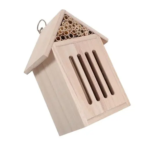 Produktbild: Hohopeti Insektenhaus Aus Holz Für Marienkäfer Bienen Schmetterlinge Garten Dekorativer Nistkasten Für Den Außenbereich