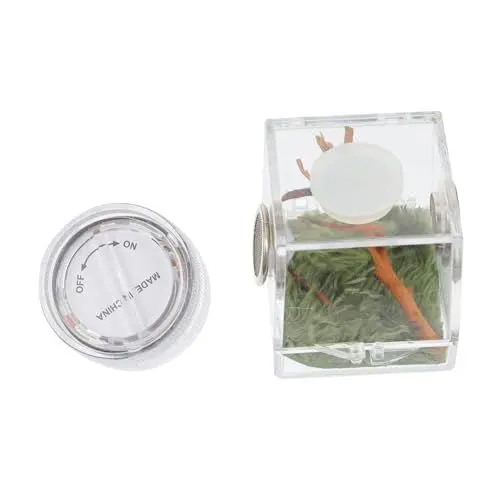 Produktbild: Hohopeti Kasten Springspinnen-zuchtbox Reptil Vogelspinnengehege Haustier Laufstall Sprungspinnengehege Gehege Für Stabheuschrecken Spinnenhaus Mini-Terrarium Lebensraum Der Spinne Acryl