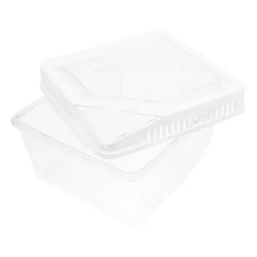 Produktbild: Hohopeti Kasten Terrarium Heimtierbedarf Krabbeltierbehälter Zuchtkäfig Für Haustiere Klarer Reptilfall Zuchtbehälter Klarer Behälter Fall Einer Reptilienzucht Plastik Weiß