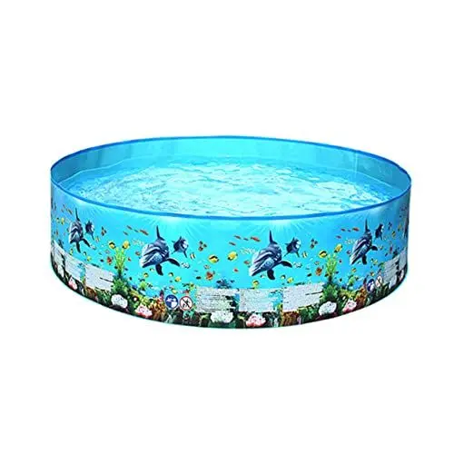 Produktbild: Hohopeti Kinderplanschbecken Kunststoff Rund Stabiles Outdoor Wasserspielzeug für Buntes Schwimmbecken für Garten Fördert Spaß und Abkühlung im Sommer