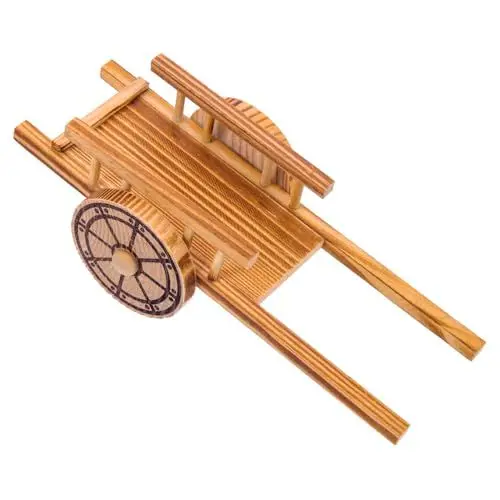 Produktbild: Hohopeti Miniatur-Karren-Spielzeug Aus Holz Gartenwagen Für Jungen Und Mädchen Schubkarre Miniatur-landschaftskarren