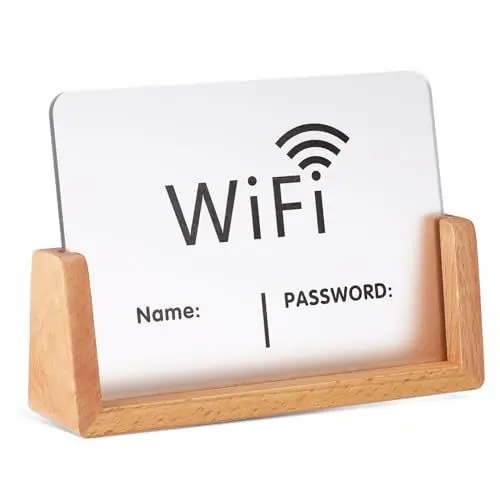 Produktbild: Hohopeti WLAN-Schild für Gäste Tisch-Acryltafel WLAN-Passwortanzeige professionelles Display
