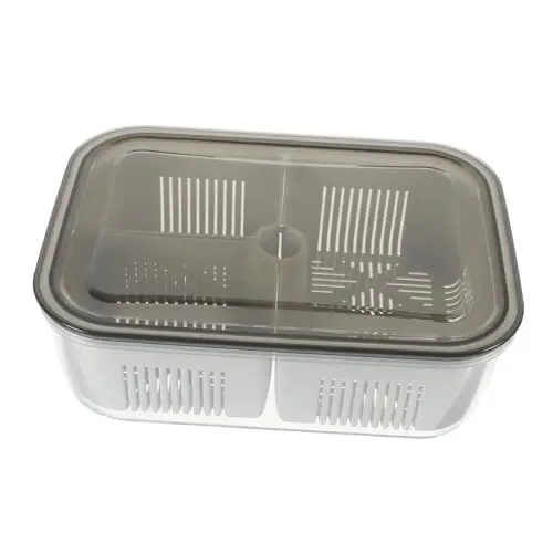 Produktbild: Hohopeti Knoblauch-aufbewahrungsbehälter Kühlschrank-aufbewahrungsboxen Mit Deckel 3-teiliges Design Ohne Boden Für Frische Kräuter Und Gewürze