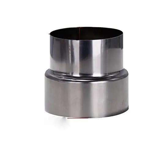 Produktbild: HOHOVYVY Ofenrohr Reduzierung von Ø 80 mm auf Ø 70 mm, Rauchrohrreduzierung, Reduzierung Ofenrohr Rauchrohr Reduzierstück Kaminrohr, Edelstahl Schornstein Premium Kaminrohr Abgasrohr