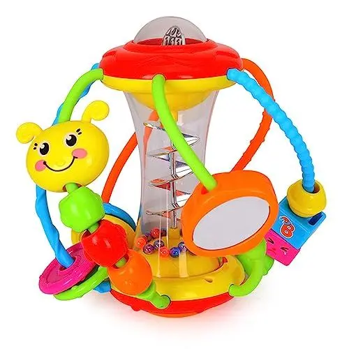 Produktbild: HOLA Baby Spielzeug 6 Monate Rassel Motorikball Greifball, Greifling, Shake & Krabbel Motorikspielzeug Babyspielzeug ab 3 6 9 12 Monaten