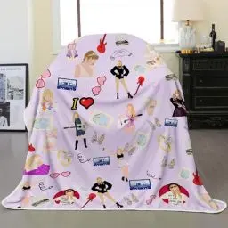 Produktbild: HOLAVIDA Decke, Sängerin Flanell Fleece Decke, Weiche Kuschelige Leichte Warme Decke, Dekoration Fans Geschenk für Sofa Couch Schlafzimmer Wohnzimmer 150x130cm