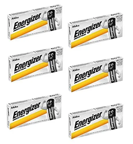 Produktbild: Hold. Energizer Industrial Alkaline AAA/LR03 - Box 10 x6 (insgesamt 60 Batterien)