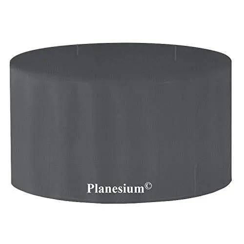 Produktbild: Holi Europe PLANESIUM Premium Gartentisch RUND Gartenmöbel Hülle Abdeckung Schutzhülle Haube Abdeckplane Garnitur wasserdicht atmungsaktiv reißfest 575g/lfm ø 215cm x H 90cm Anthrazit