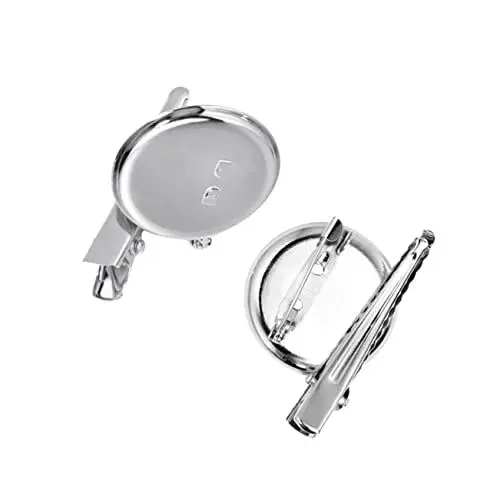 Produktbild: Holibanna 100st Broschenbasis Schmucktablett Haarspange Aus Metall Schmuck Tablett Leer