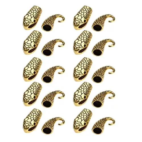 Produktbild: Holibanna 10 Paar Schlangen- Knebelverschlüsse Armband R?hrenverschlüsse Chinesischer Verschlusskonverter Viel Glück Halskette Verschluss Schlangenhaken Zubehör Legierung Schlangenkopf-taste