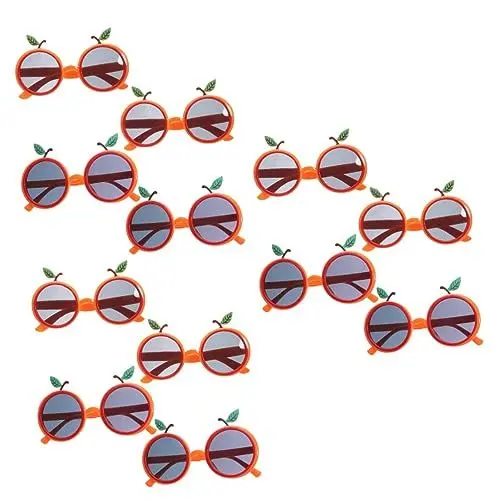 Produktbild: Holibanna 12 Stk Gläser in Oranger Form Brille Hawaiianische Party sonnenbrille für Geburtstagsparty Beach Pool Party, Orange
