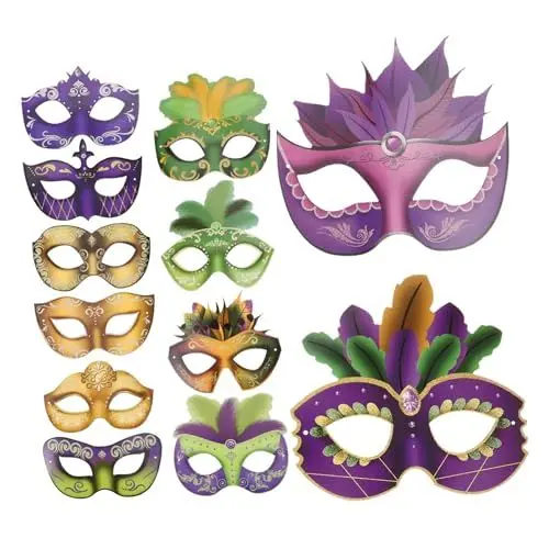 Produktbild: Holibanna Maskerade Cosplay Karneval Für Halloween Party Geburtstag Cosplay 12pcs Papier Masken Pack