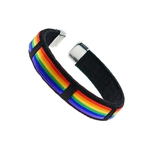 Produktbild: Holibanna 1Stk Regenbogen Gay Armband Polyester-Armband Armbänder für Jungen Freundschaftsarmbänder herren armband Frauen Armband exquisites Handaccessoire öffnen Gurt Schmuck