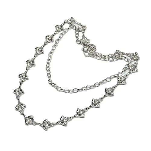 Produktbild: Holibanna 1Stk Strass-Kleid Taillengürtel Kleid mit Kettengürtel silberne Taillenkette Körperkette glitzer gürtel Hüftgurt kleid gürtel taille kette Mosaik- Hüftkette dünner Gürtel Fräulein