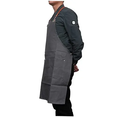 Produktbild: Holibanna 1Stk strapazierfähige Schürze Professionelle Haarschnittschürze Küchenschürze Denim-Schürze japanischer Haarstab Kochschürze Friseurschürze baber schürze Tasche Arbeitskleidung