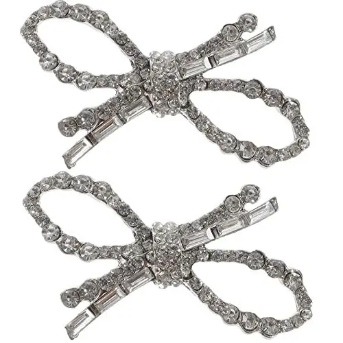 Produktbild: Holibanna 1paar Hochzeits-Schuhe Schmuck Clips Mit Kristallen Abnehmbare Schleifen-Schnalle Für Pumps Sandalen Und Stiefel Elegant Und Vielseitig Für Besondere Anlässe