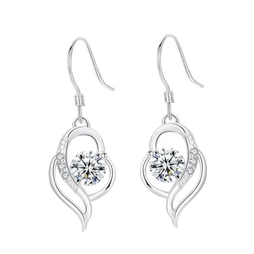 Produktbild: Holibanna 1 Paar Lange Silberne Damen-ohrhänger Modischer Silberner Ohrhänger Für Damen Elegante Schmuck-ohrringe Für Alltag Und Anlässe