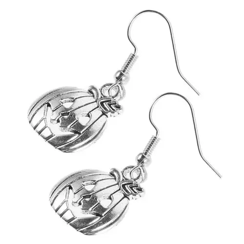 Produktbild: Holibanna 1 Paar Halloween Kürbis Ohrringe halloween ohrringe Kürbisohrringe Halloween Dekoration Ohrringe Halloween Schmuck Halloween-Schmuck Halloween-Thema-Schmuck Metall Silver