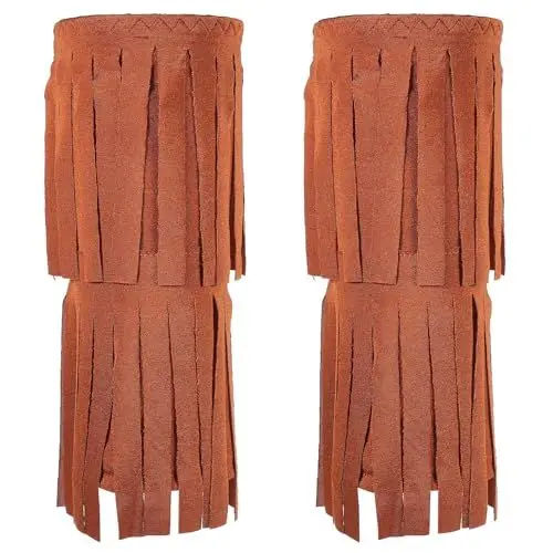 Produktbild: Holibanna 1 Paar Hippie Fransen Damen Stiefelstulpen mit Fransen 60er Jahre Hippie Kostüm Zubehör für Damen 60er 70er Jahre Mottoparty, dunkelbraun, 26.00X13.00X1.00CM