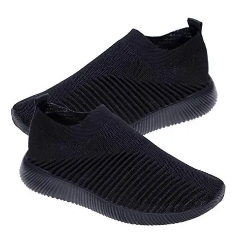 Produktbild: Holibanna Atmungsaktive Sport-Sneakers Für Damen Aus Netzgewebe Leichte Freizeitschuhe Größe 9us/65uk/405eu Schwarz-42