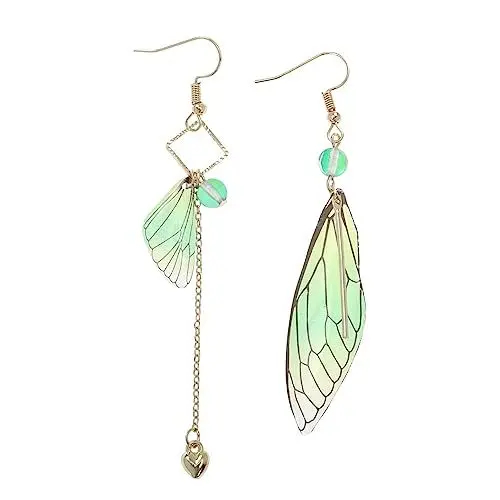Produktbild: Holibanna 1 Paar Schmetterlingsohrringe Fee Wings Blue. Baumeln Schmetterlings- Ohrringe Flügel-Ohrringe Feenhafte Ohrringe Statement-Ohrringe Für Frauen Tier Asymmetrisch Harz Fräulein