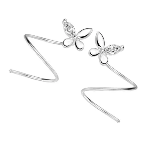 Produktbild: Holibanna Glänzende Schmetterlinge Drehtyp Ohrringe Valentinstag Damen Schmuck Ohrringe Für Frauen Mädchen