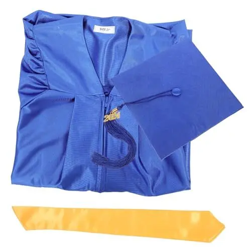 Produktbild: Holibanna Set Jungen und Mädchen Abschlussmütze und Talar 2024 Abschlussoutfit für Kindergarten Grundschule Quaste und Schärpe
