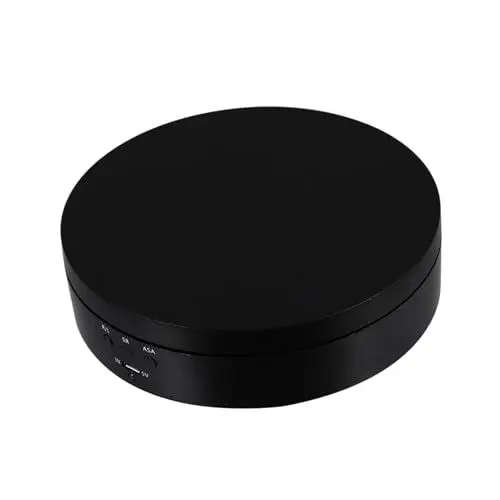 Produktbild: Holibanna 1 Stück 360 Automatischer Visualizer Elektrischer Kuchenteller Motorisierter Drehbarer Plattenteller Drehbare Schaufensterpuppe Druckt Regal Abs Schminktisch Kuchenstand Rotieren