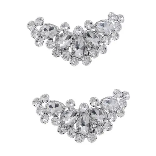 Produktbild: Holibanna 1paar Abnehmbare Strass-schuhe Für Bräute Schuhschnallen Dekorative Schuhaccessoires Für Hochzeiten Geeignet Für Flache Schuhe Sandalen Und High Heels