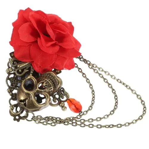 Produktbild: Holibanna 1stk Brosche Für Halloween Retro-skelettbrosche Retro-brosche Halloween-stift Herrenkrawatten Anstecknadel Für Männer Geben Blumennadel Fröhlich Gentleman Rot