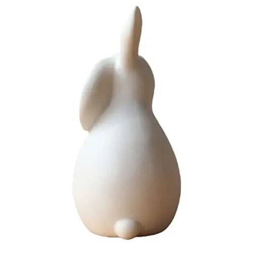 Produktbild: Holibanna 1stk Kaninchen-verzierung Mini Figuren Mini Garten Tiere Ostern Tierdekor Keramik Hasenstatue Tierhandwerk Keramik Tier Kuchen Dekoration ? Fitz Floyd. Kind Niedlich Modan Weiß