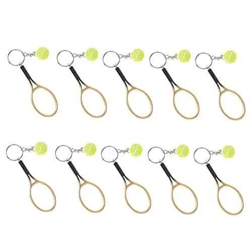 Produktbild: Holibanna 20 Stk Tennis-Schlüsselanhänger Auto-Dekor fürs Auto Schlüsselringe Tennisschläger Gefälligkeiten für Sporttreffen Taschenanhänger Rucksack Schlüsselbund Sportball Abs