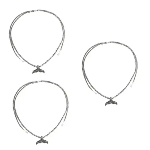 Produktbild: Holibanna 2St Kleidungsdekoration kabellose Ohrhörer Kostüm-Halskette Halsketten Headset eine Halskette Kleiderkette Pullover Kette Universal Kopfhörer Meerjungfrau Männer und Frauen
