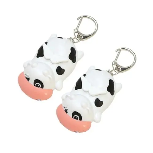 Produktbild: Holibanna 2St Kuh-Anhänger-Schlüssel Taschenanhänger Ochse Schlüsselanhänger Schlüsselanhänger-Dekor tierischer Schlüsselanhänger singen Ornament Spielzeug die Kuh schmücken