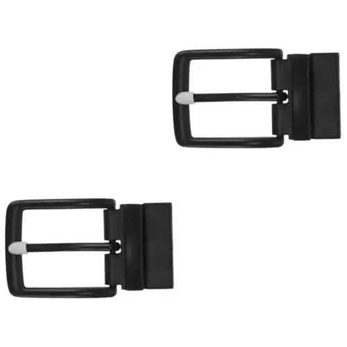 Produktbild: Holibanna 2St schwarze Gürtelschnalle Metall Gürtelschnalle Dekorative Gürtelschnalle Gürtelschnallen Kleidungsaccessoire beiläufig Gürtelkopf schmücken Kopf mit Dornschließe Mann Zubehör