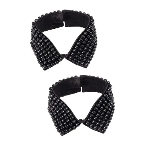 Produktbild: Holibanna 2 Stk falscher Kragen Hemd mit falschem Kragen gefälschte Kragen für unter Pullover damenhalskette falsches Halsband falscher Perlenkragen Ausschnitt Augenbrauennägel Frau