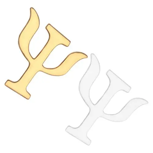 Produktbild: Holibanna 2 Stück Psi-Symbol Brosche Pin Griechisches Alphabet Pin Psychologie Psychiatrie Griechischer Buchstabe Anstecknadel Damen Modeaccessoires