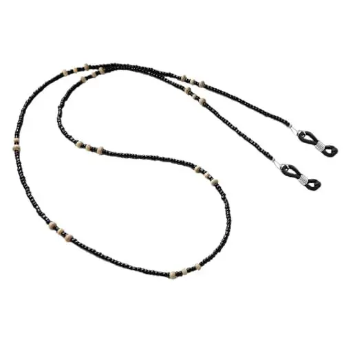Produktbild: Holibanna 2st Brillenkette Perlen Brillen Halter Sonnenbrille Halteriemen Holz Perle Kette Sonnenbrille Schnur Perlen Gläser Lanyard Holzperlen Hängende Kette Hängender Hals