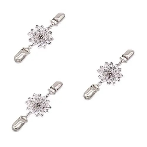 Produktbild: Holibanna 3St Pulloverschutz für Frauen Cardigan-Clips für Kleider Cardigan-Clips für Damen Frauen formelle Kleider schal Pullover-Kettenclip Pulloverclip für Damen Jahrgang Kragenclip