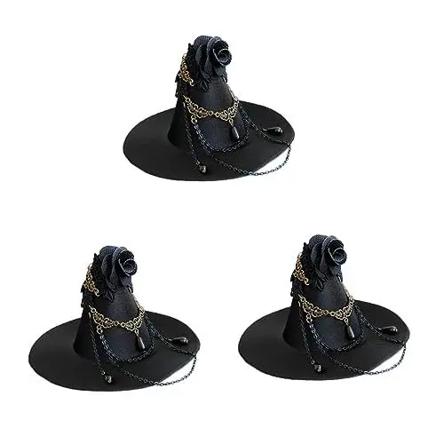 Produktbild: Holibanna 3 Stk Zylinder Haarspange Haarnadel Hexenhüte Für Frauen Ausgefallen Mini-zylinder Schwarz Halloween- -hut-clip Halloween-hexenhut Chaps Schmuck Gefühlt Abschlussball Damen