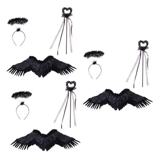 Produktbild: Holibanna 3 Stück 3 1 Halloween-Kostüm für Mädchen Halloween-Kleidung Performance-Kostüm engelskostüm kinder engelskostüm für kinder Kinderkleidung Kleider Halloweenkostüm Outfit Erwachsener