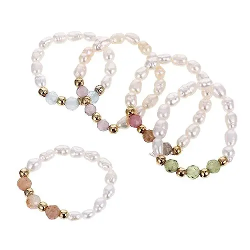 Produktbild: Holibanna 3stücke Teiliges Handgemachte Perlenringe Für Damen Elegante Und Vielseitige Fingerringe Hochwertiger Schmuck Für Jede Gelegenheit