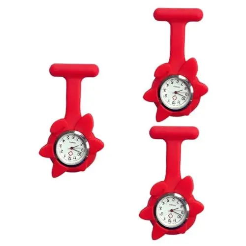 Produktbild: Holibanna 3st Krankenschwester Uhr Pflegeuhr Zarte Uhr Überlebensuhr Krankenschwester Grad Rote Uhr Bling Uhr Taschenuhr Für Damen Backpacker-Uhr Medizinisch Bergsteigeruhr Fräulein