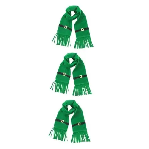 Produktbild: Holibanna 3st Schal Mit Irischem Dekorative St. Patricks Day-schal Mädchen Schal Irischer Festlicher Schal St. Patricks Day Ornament Warme St. Patricks Day-schal Schal Grün Vlies Green