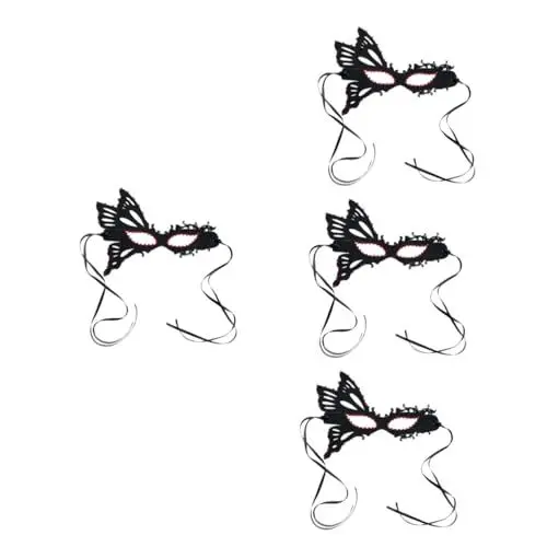 Produktbild: Holibanna 4 Stück Schmetterlingsmaske Maskerade Maske Augenmaske Karnevalsmaske Kostümmaske Cosplay Maske Halloween Masken Für Erwachsene Damen Maske Maskerade Damenmaske