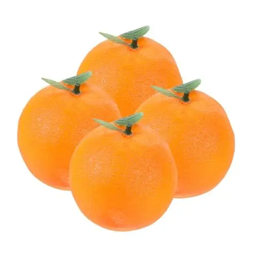 Produktbild: Holibanna 4stücke Künstliche Orangen Dekorative Fruchtmodelle Für Küche Wohnraum Fotorequisiten Realistische Nachbildung Von Obst Für Stilvolle Innendekoration