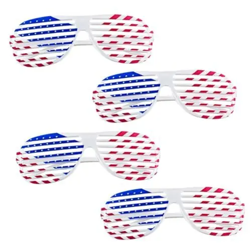 Produktbild: Holibanna 4 Stück Weihnachtsbonbonteller klare Tragetasche Fasspflanzer Holzkalender für den Schreibtisch amerikanisch schnapsgläser Brille Jalousie Flagge Urlaubsartikel