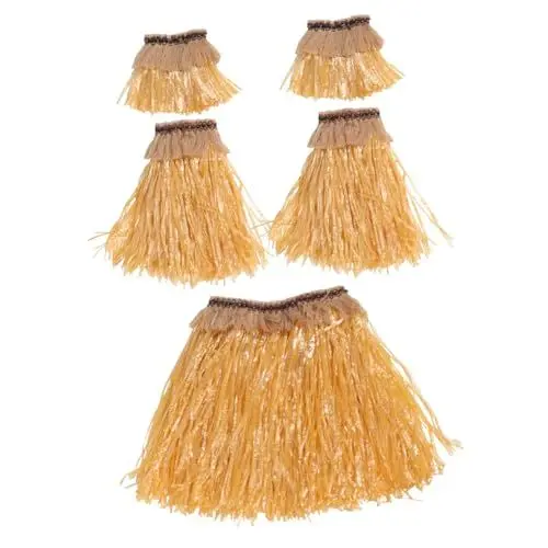 Produktbild: Holibanna 5St Hawaiirock für Erwachsene hawaii outfit hawaii kleidung hochzei armbinde Luau-Partykostüm hawaiianischer Trachtenrock damen anzug herren outfit Hawaiischer Rock Hawaii-Grasrock
