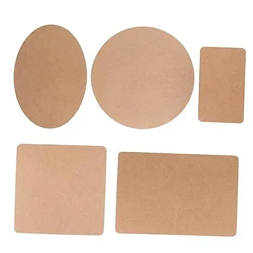 Produktbild: Holibanna 5 STK Lehmsohle Spielzeug Formen MDF-Platte Handwerk Aus Holzscheiben Birkensperrholz Modellsockel Aus Holz Architekturmodell Leere Holzquadrate Verbundplatte Kleinkind Hdf